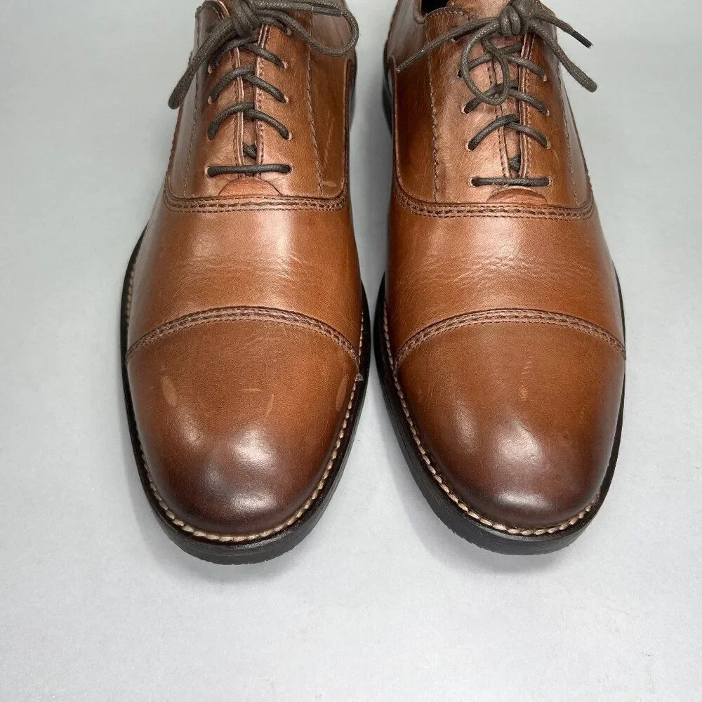 Johnston & Murphy Men's Size 10 Brown Leather Cap Toe Oxfords‎